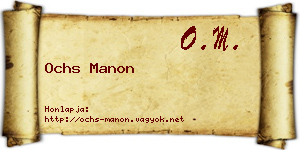 Ochs Manon névjegykártya